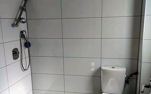 חדר רחצה אחרי שיפוץ: חיפוי קירות, מקלחת ואסלה